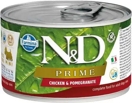 Купить farmina n&d prime консервы для щенков mini (курица с гранатом)