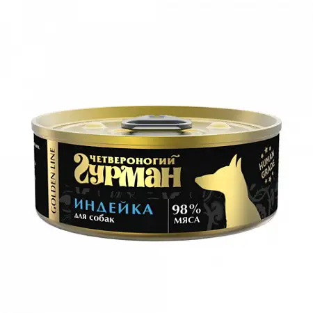 Купить Четвероногий Гурман golden line консервы для взрослых собак с индейкой